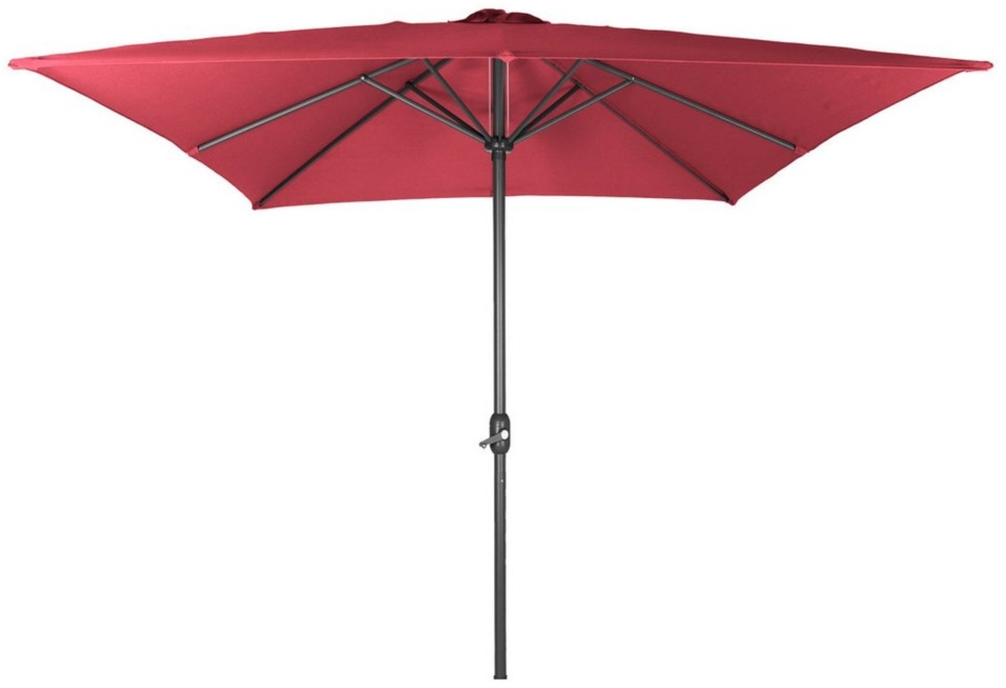 Alu Sonnenschirm Rechteck Marktschirm 3m x 2m mit Kurbel Bild 1