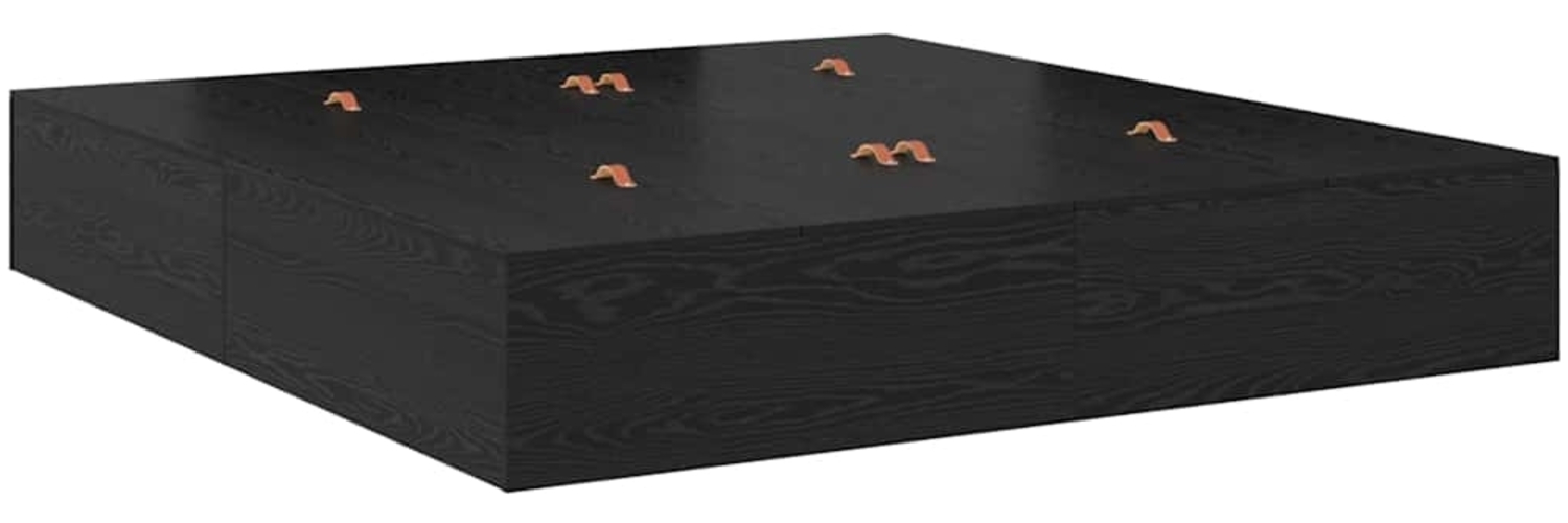 vidaXL Aufbewahrungsbettgestell Schwarz Eichen-Optik 200 cm 3335622 Bild 1