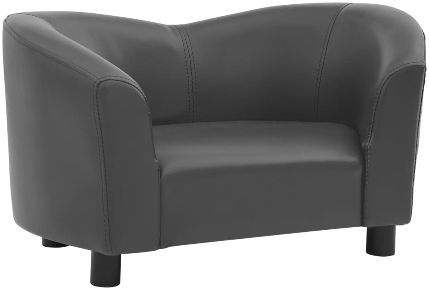 vidaXL Hundesofa, Kunstleder, Grau, 39 x 41 x 67 cm Bild 1