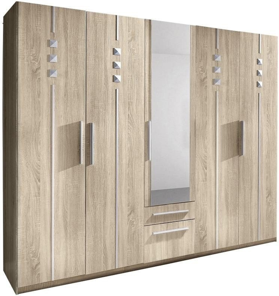 priess Kleiderschrank 1-bis 5-türig, mit silberfarbigen Applikationen Bild 1