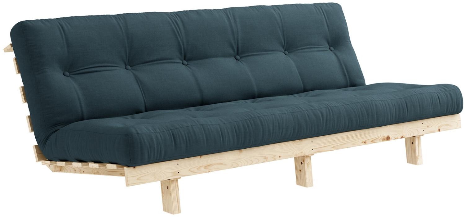 Karup Design LEAN Futonsofa Gestell Natur, Matratze Petrol Blue Bild 1