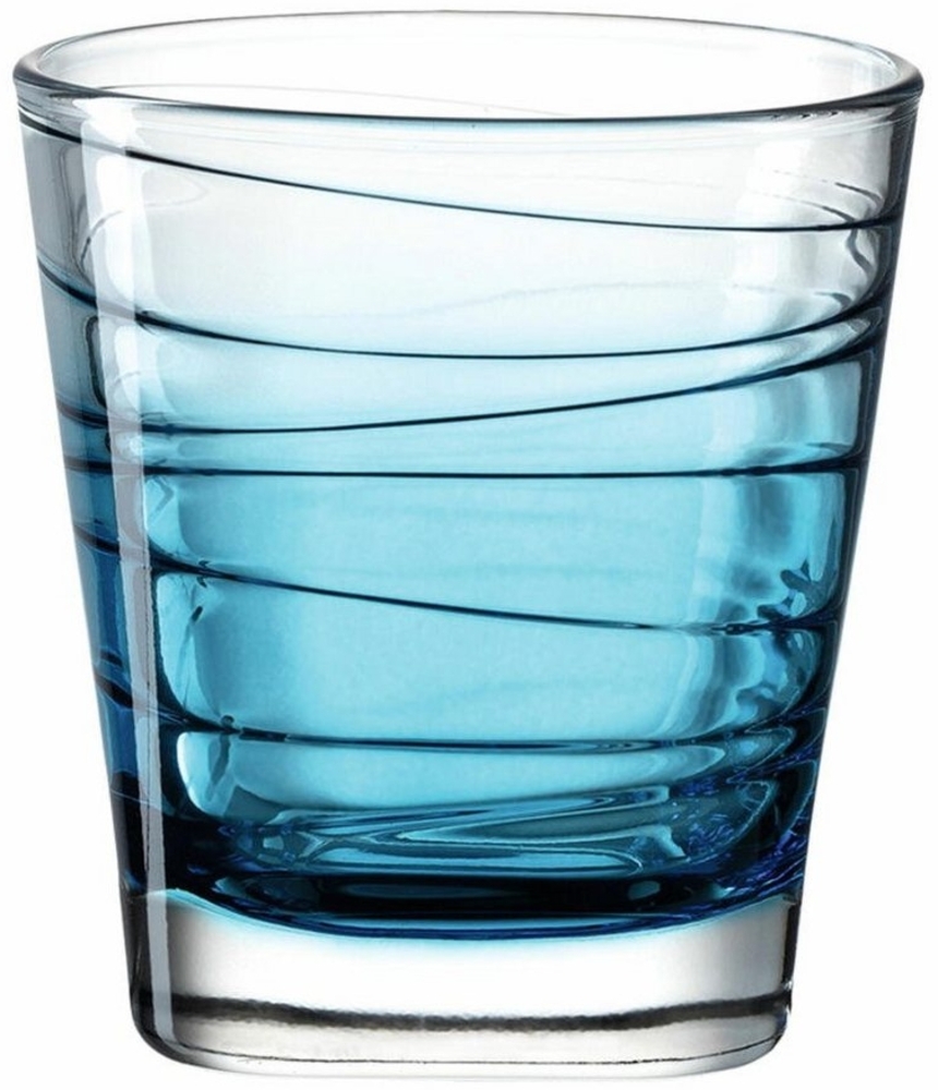 Leonardo Trinkglas Vario Struttura, Becher, Wasserglas, Kalk-Natron Glas, blau, 250 ml, 026838 Bild 1