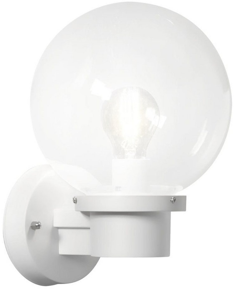 KONSTSMIDE LED Außen-Wandleuchte, LED wechselbar, Warmweiß, Fassadenbeleuchtung, Außenleuchten Wand mit Kugel Lampenschirm H: 29cm Bild 1