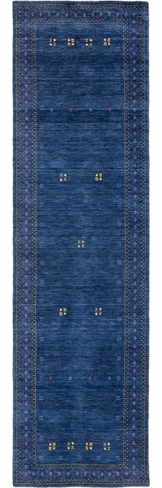 Morgenland Gabbeh Teppich - Loribaft Softy - LuxeWeave - läufer - 300 x 80 - Blau Bild 1