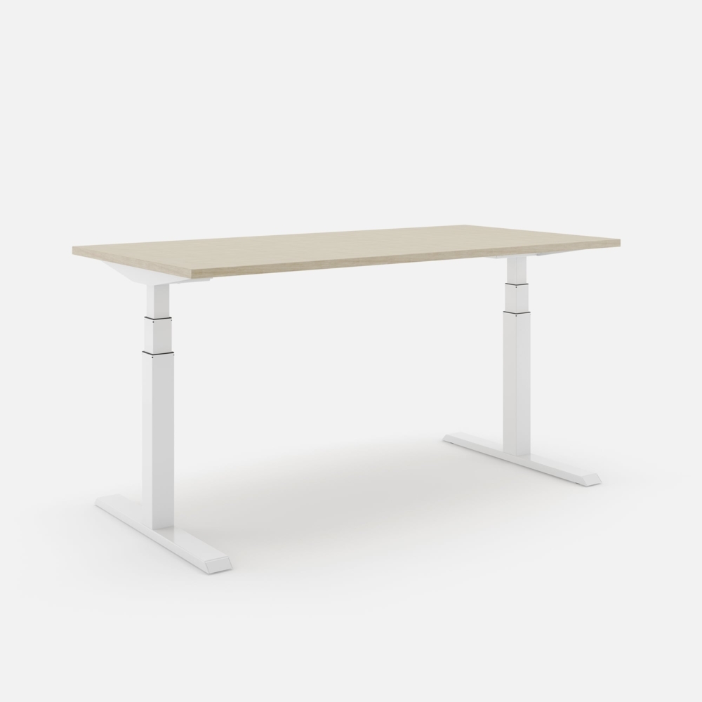 SLS 470 PRO Schreibtisch - 200 , Eiche , Weiß Bild 1