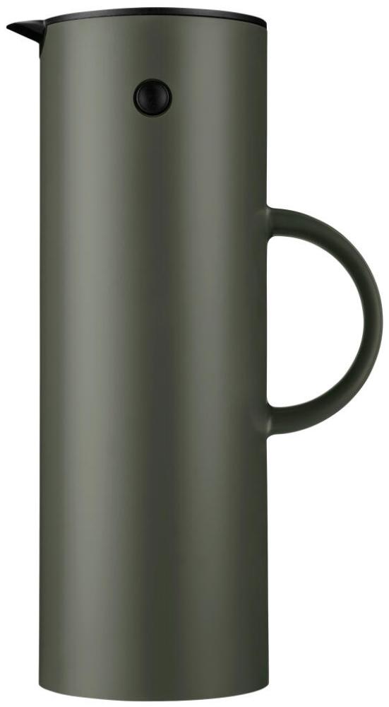 Stelton Isolierkanne EM77, Thermokanne, ABS Kunststoff, Glas, PP Kunststoff, POM Kunststoff, TPE Kunststoff, Soft Dark Forest, 1 L, 995-4 Bild 1