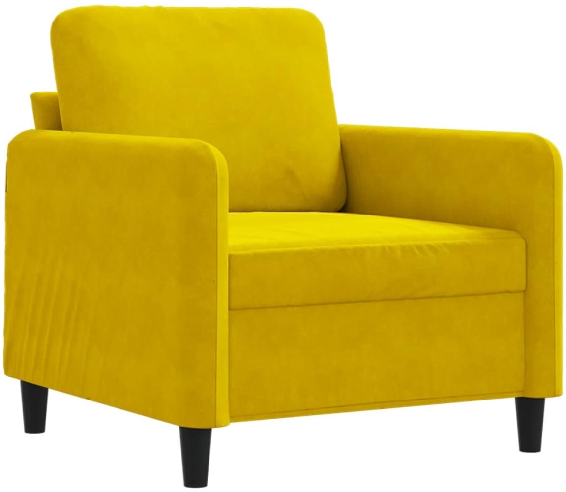 vidaXL Sessel Gelb 60 cm Samt Bild 1