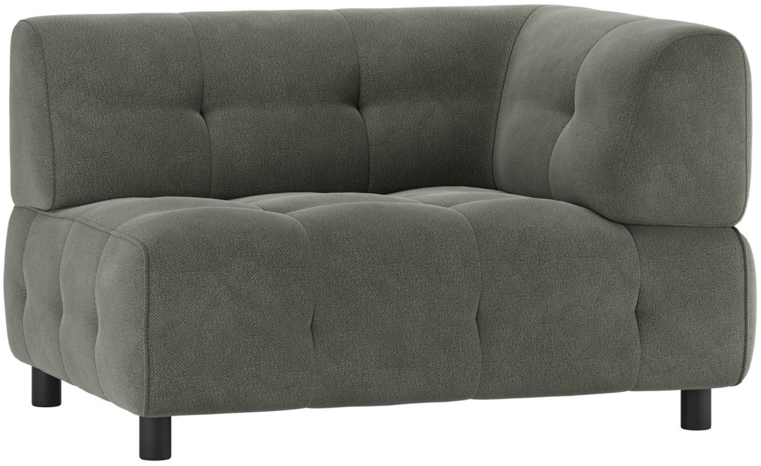 Modulsofa Louis aus gewebten Stoff Rechts, Grün Bild 1