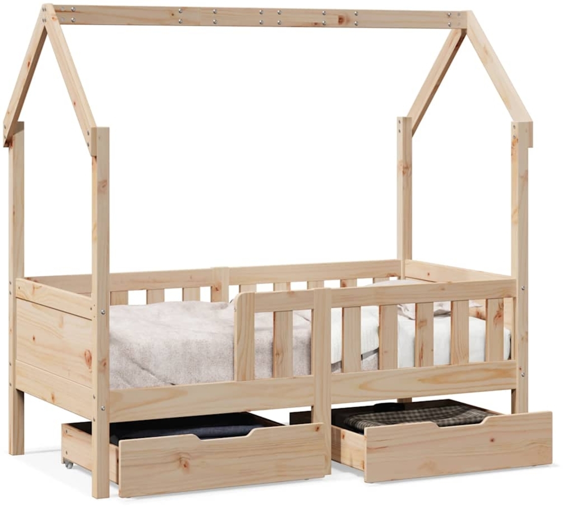 vidaXL Kinderbett mit Schubladen 80x170 cm Massivholz Kiefer 3302041 Bild 1