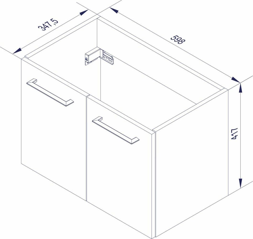 Fackelmann LIMA Waschtischunterschrank 60 cm, Braun Bild 1