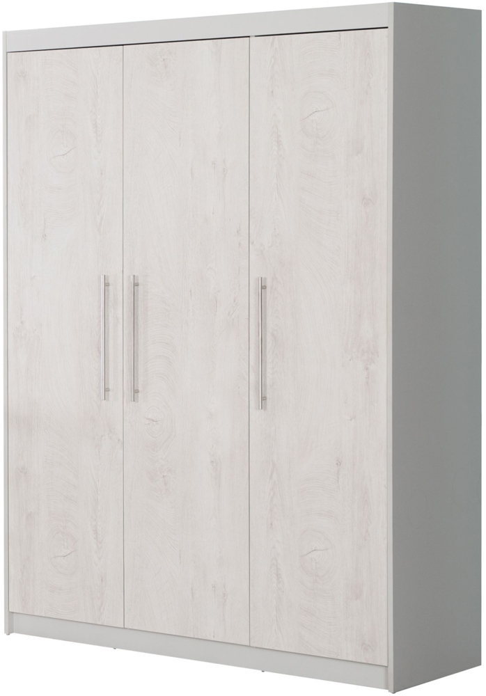 roba Kinderkleiderschrank 3-türig 'Maren 2' - Drehtürenschrank - Lichtgrau / Weiß Bild 1