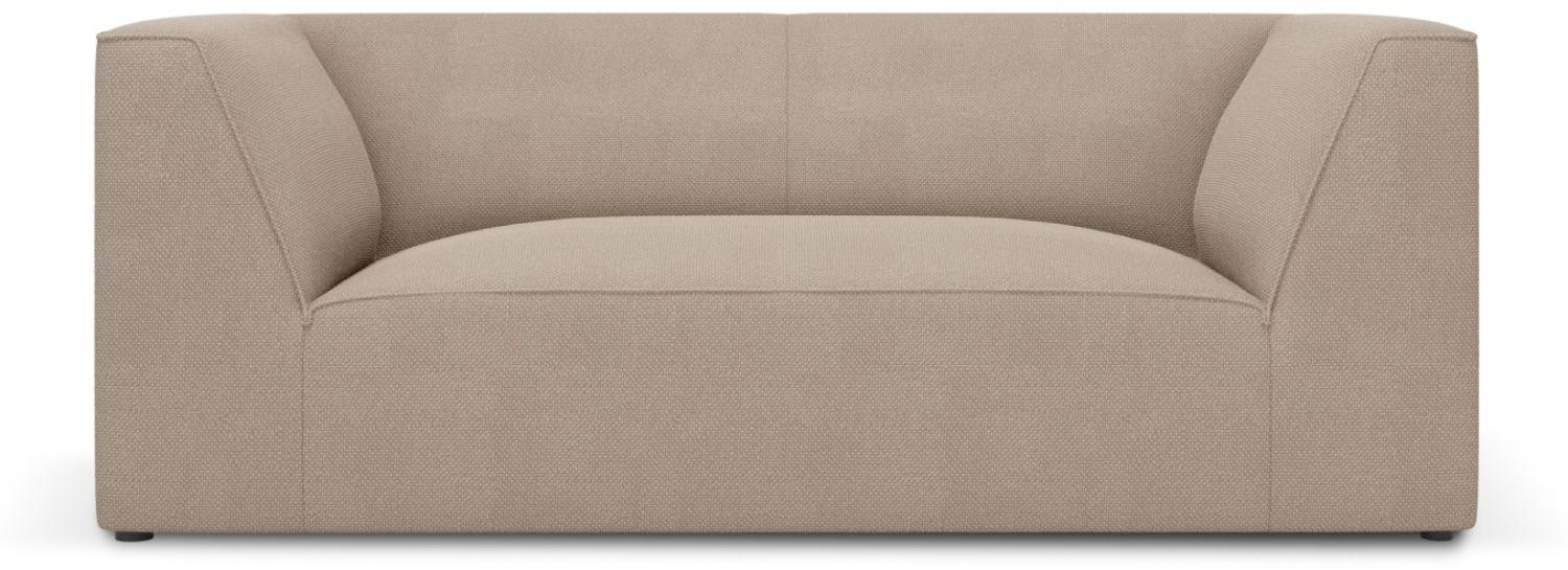 Micadoni 2-Sitzer Sofa Ruby | Bezug Dark Beige | Beinfarbe Black Plastic Bild 1