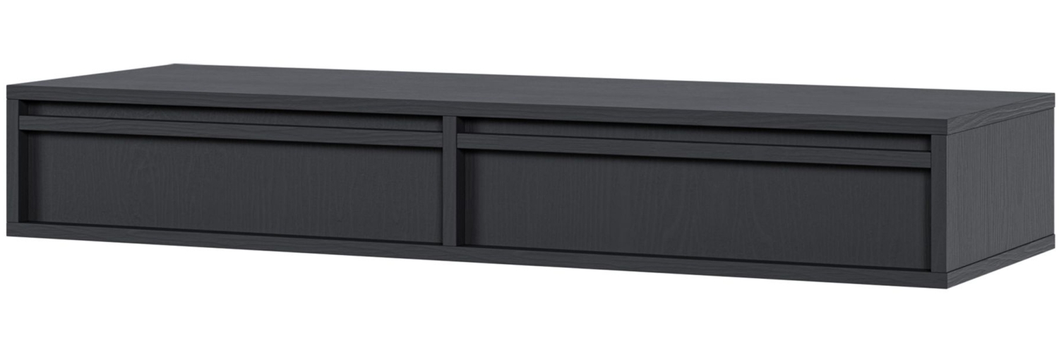 Selsey 'Evo' Schminktisch hängend mit 2 Schubladen, schwarz, ca. 17 x 110 x 38 cm Bild 1