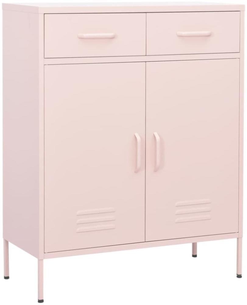 vidaXL Lagerschrank Rosa 80x35x101,5 cm Stahl 336157 Bild 1