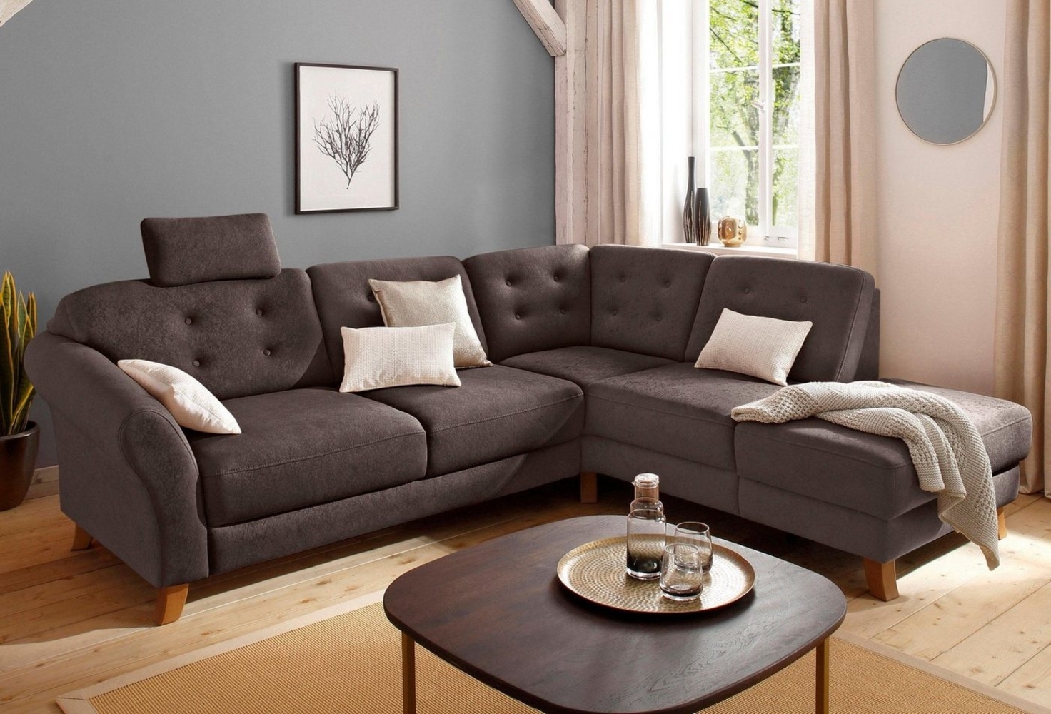 Home affaire Ecksofa Trondheim L-Form, mit Federkern Bild 1