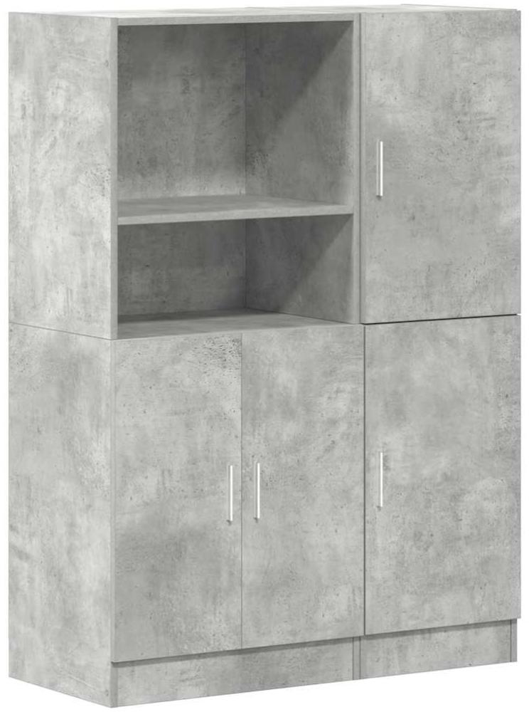 vidaXL 2-tlg. Küchenschrank-Set Betongrau Holzwerkstoff 3324145 Bild 1