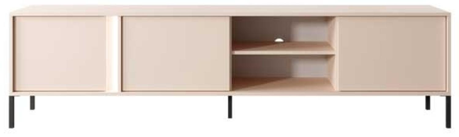 Lowboard TV-Unterschrank Dast 203x39,5x53cm beige 3-türig Bild 1