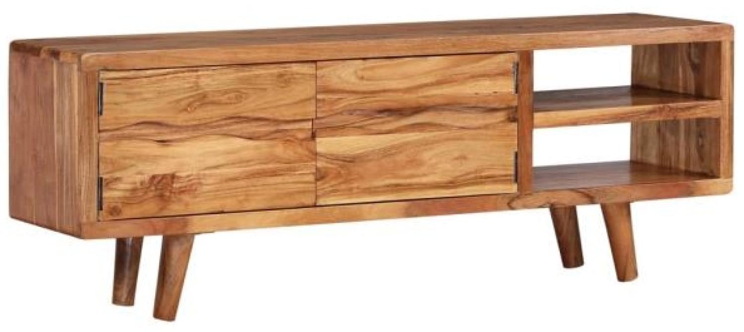 vidaXL TV-Schrank Akazienholz Massiv Geschnitzte Türen 117x30x40 cm 244973 Bild 1