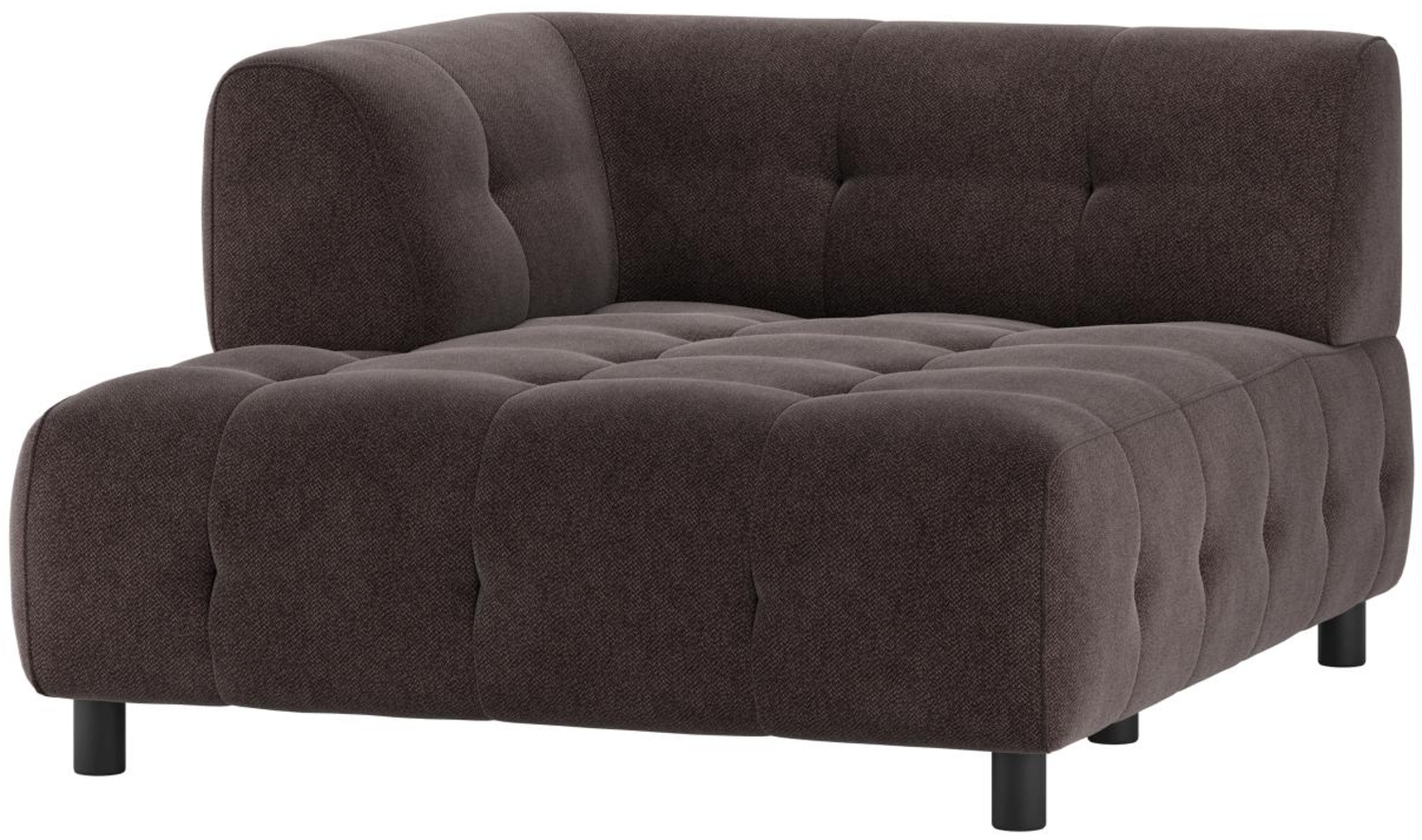 Modulsofa Louis Chaiselongue aus gewebten Stoff Links, Braun Bild 1