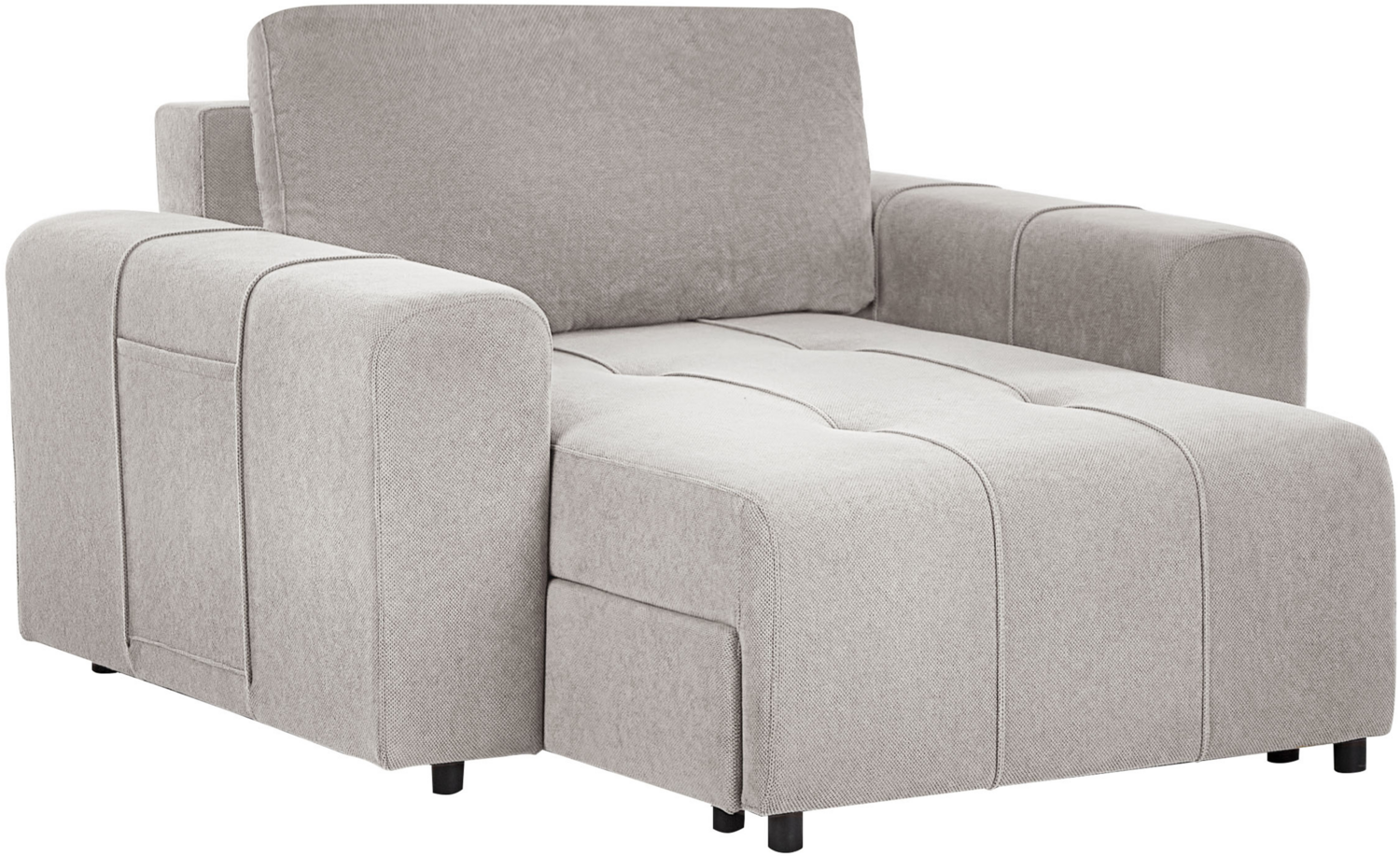 Chaiselongue Stoff hellgrau INNVIK Bild 1