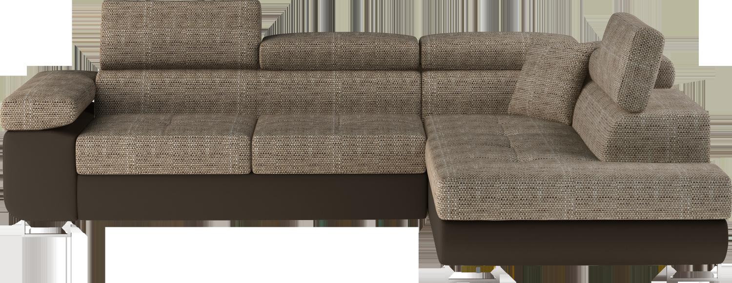 Eltap Anton Ecksofa, Stoff, Beige / Dunkelbraun, rechts Bild 1