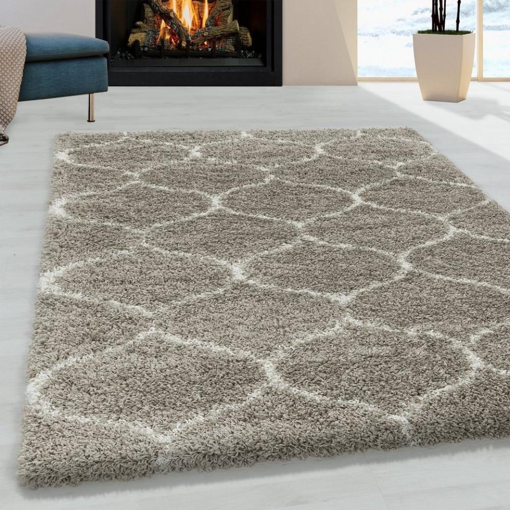 Miovani Hochflor-Teppich Hochflorteppich Langflorteppich Wohnzimmer Shaggy Schlafzimmer, Rund, Höhe: 30 mm Bild 1