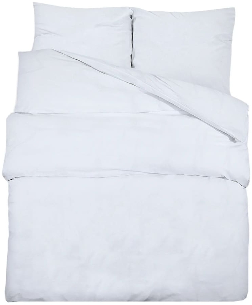 vidaXL Bettwäsche-Set Weiß 140x200 cm Leichte Mikrofaser 136014 Bild 1