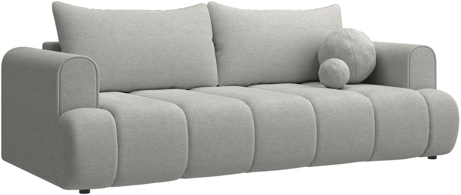 Selsey Dandelino - 3-Sitzer Sofa mit Schlaffunktion, Chenille-Bezug, grau Bild 1