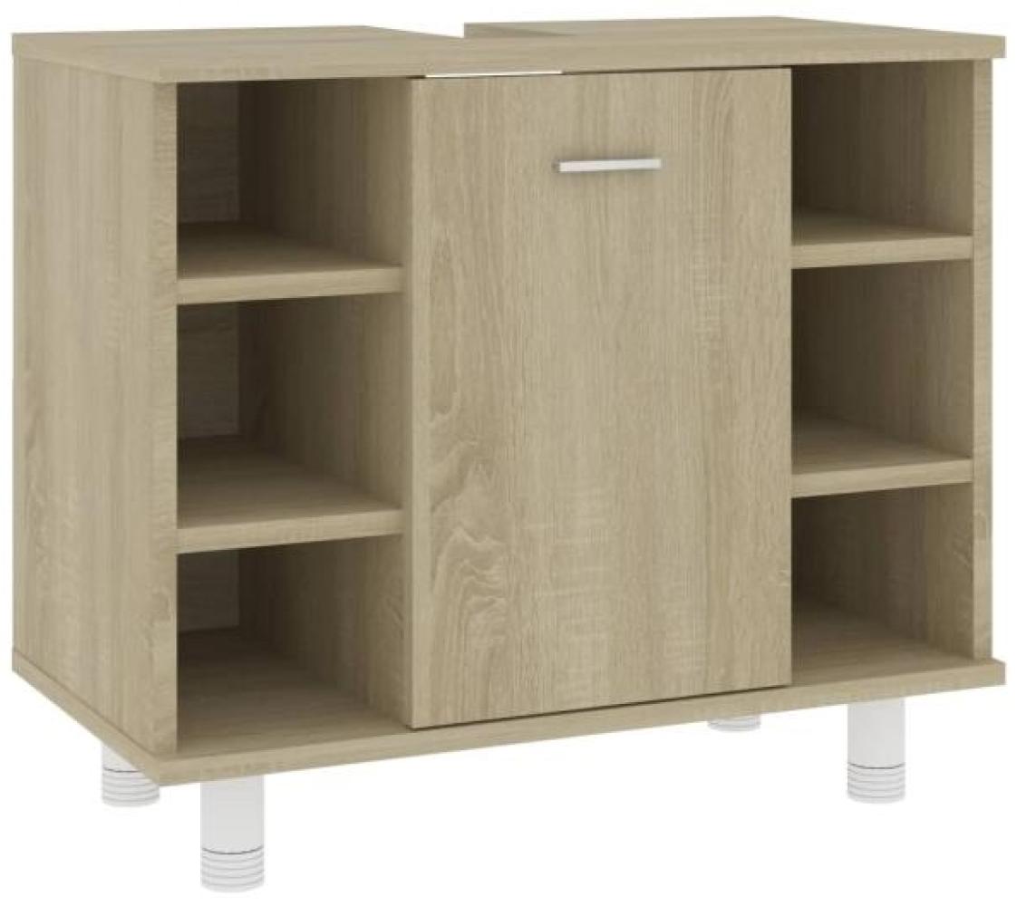 vidaXL Badezimmerschrank Sonoma-Eiche 60x32x53,5 cm Holzwerkstoff 802636 Bild 1