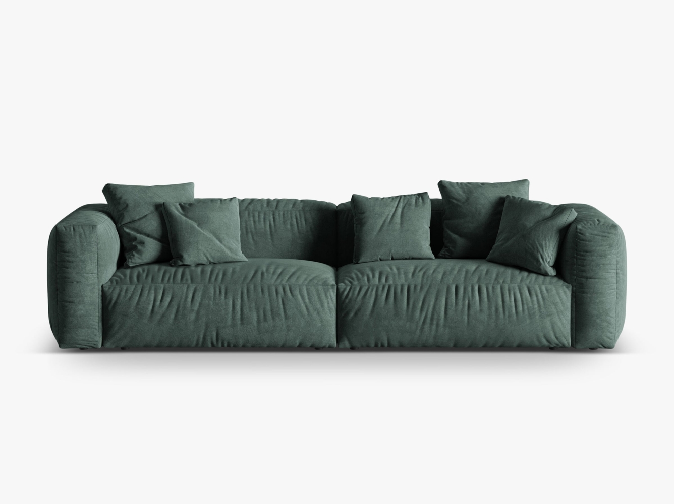 Micadoni Sofa Martina 4-Sitzer Samt Petrol Bild 1