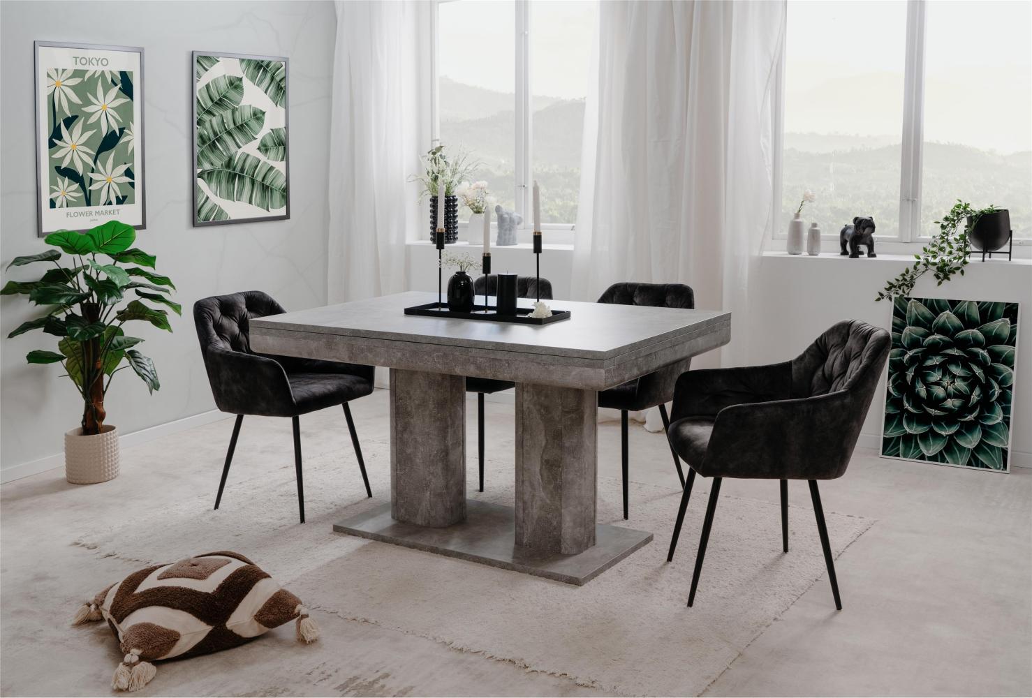 Esstisch >Hannover< in Sturkturbeton - 140 x 80 x 90 cm (BxHxT) Bild 1
