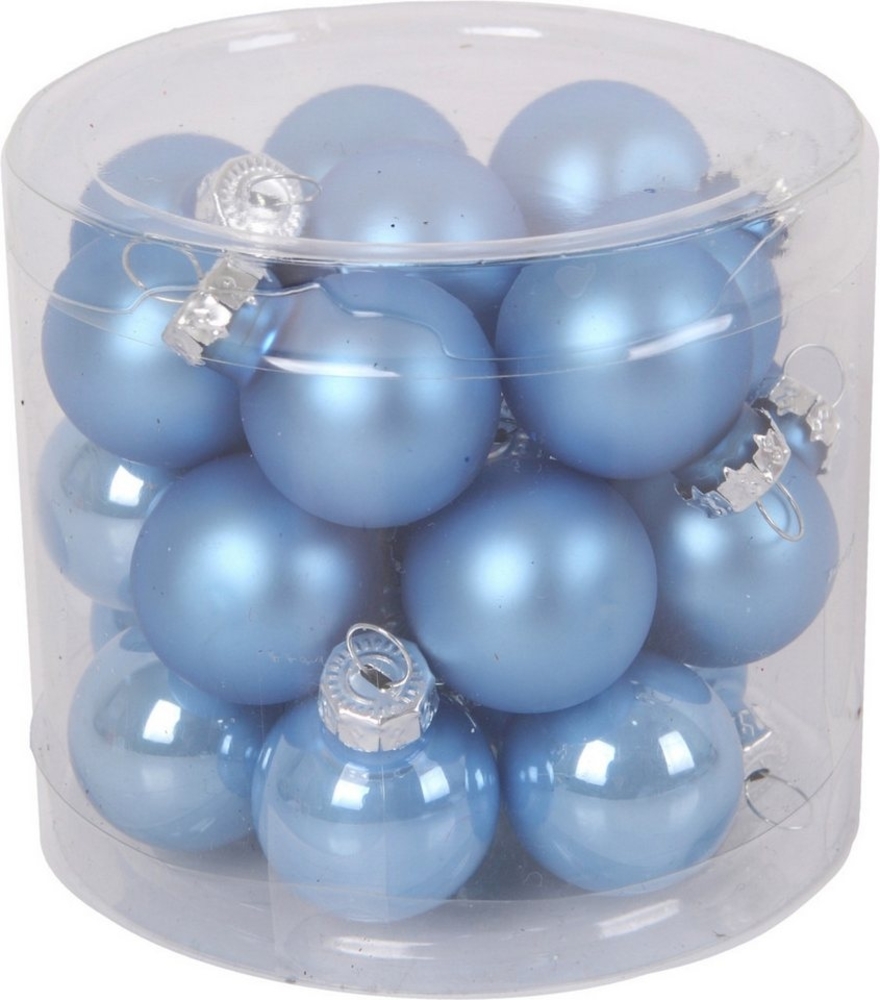 TrendLine Weihnachtskugeln aus Glas Ø 2,5 cm sky blue 24 Stück Bild 1