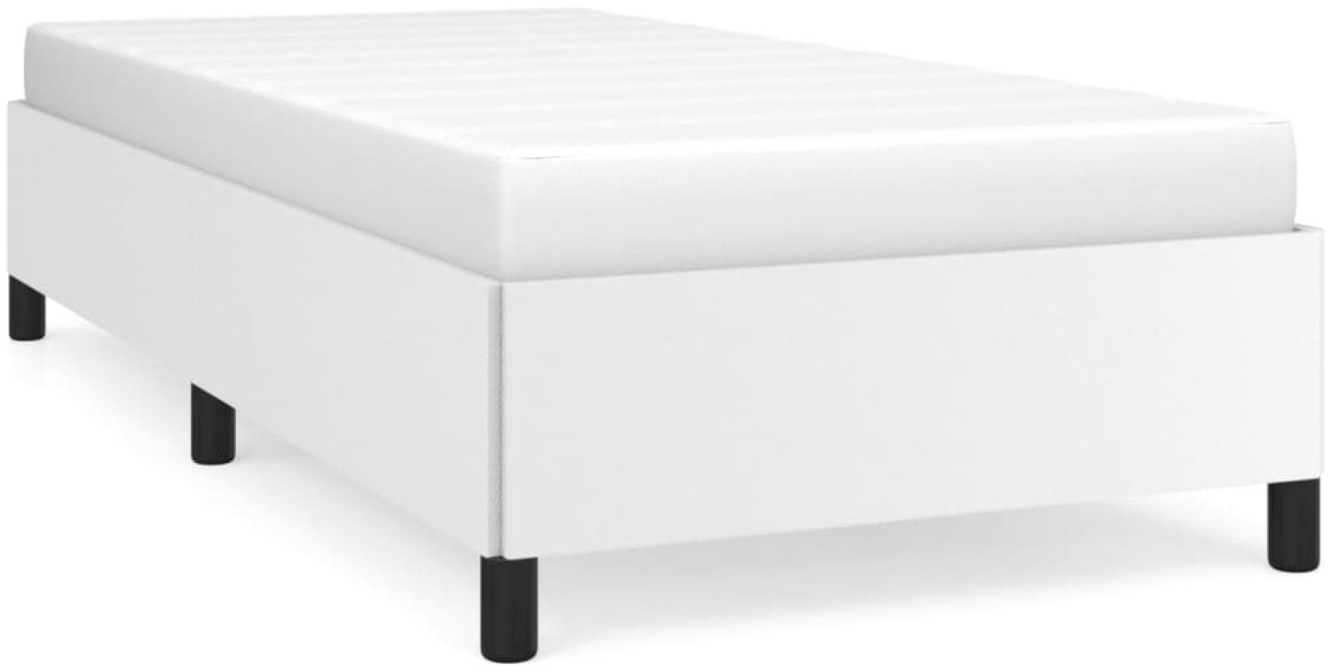 vidaXL Bettgestell Weiß 100x200 cm Kunstleder [347234] Bild 1