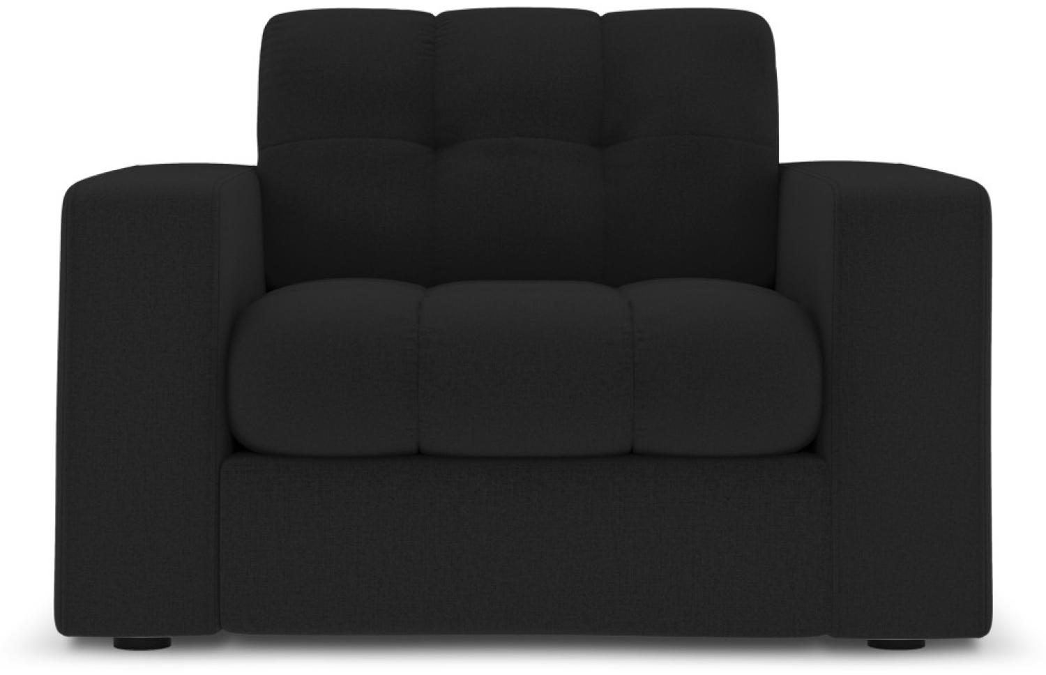 Micadoni Sessel Justin | Bezug Black | Beinfarbe Black Plastic Bild 1