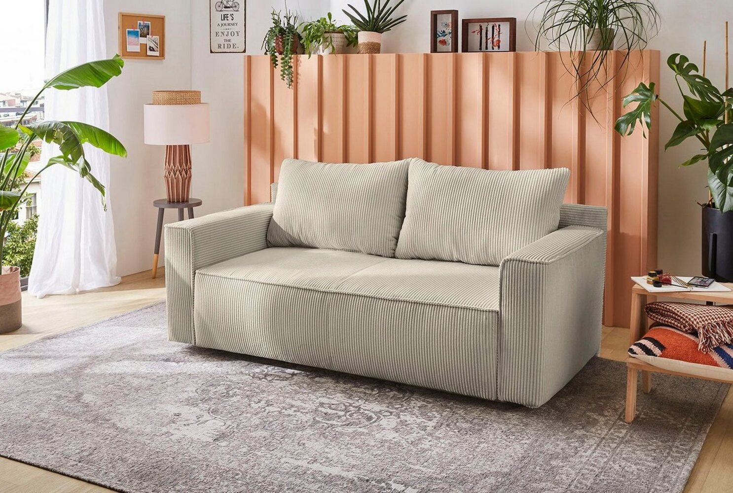 Jockenhöfer Gruppe Schlafsofa Ron, Platzsparendes Sofa mit Gästebettfunktion, Federkernpolsterung Bild 1