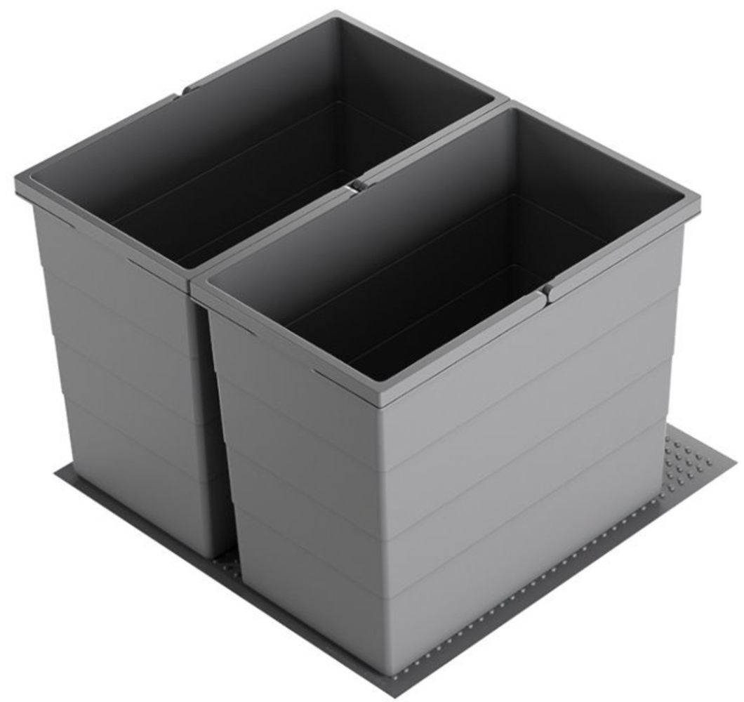 Hailo Abfallsammler 3301752 Allegro 350 Einsatz 2x 28 Liter Dunkelgrau Bild 1