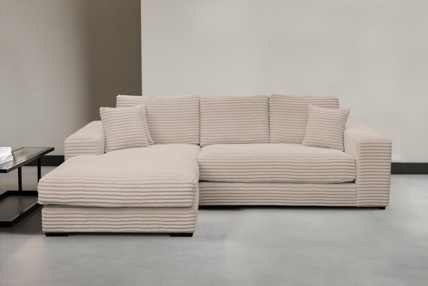 WERK2 Ecksofa Eden L-Form, Design Ecksofa in Cord mit besonders weichem Sitzkomfort Bild 1