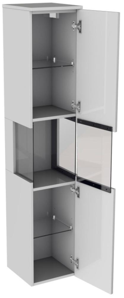 Lanzet Hochschrank Vitrine 30 cm, rechts, Weiß Bild 1