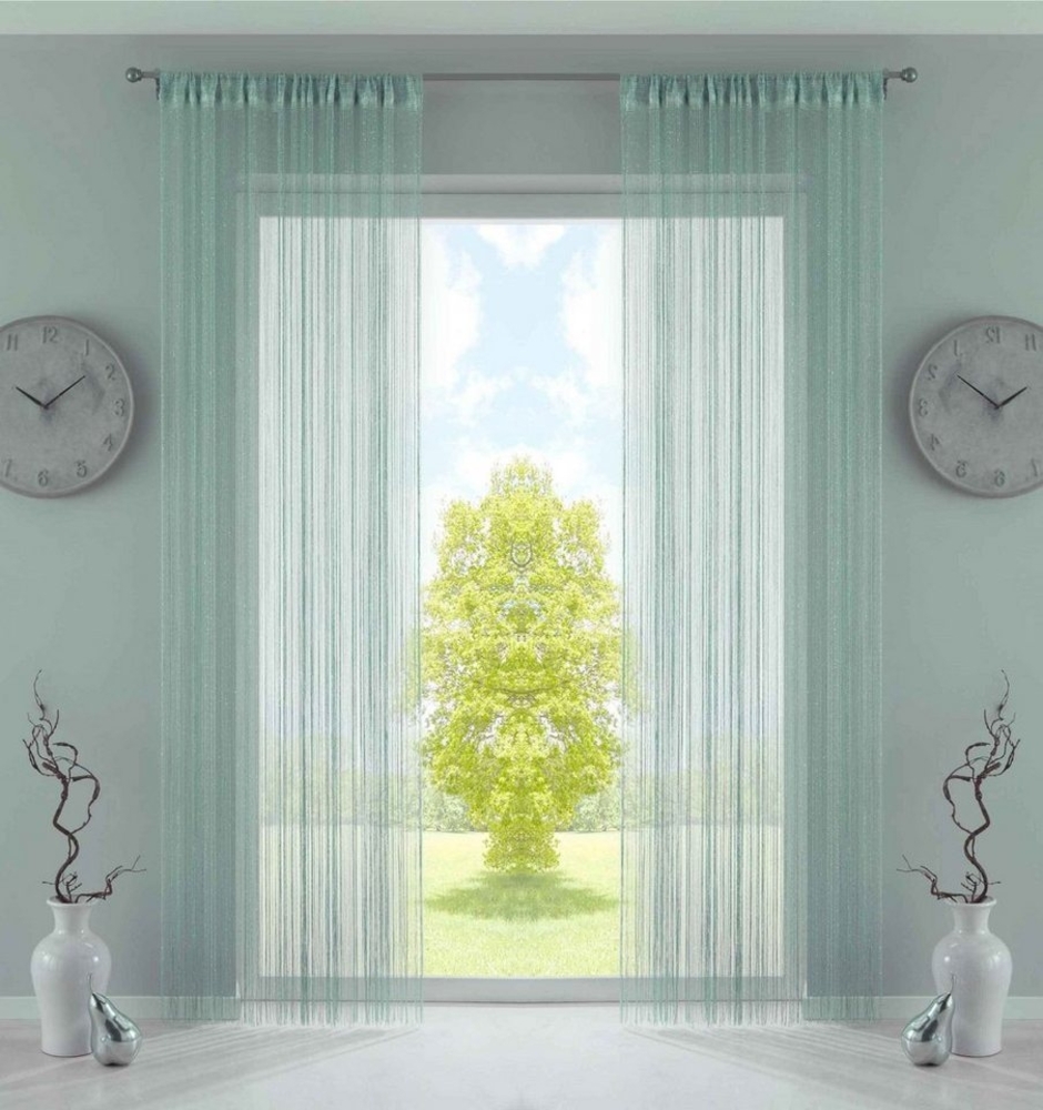 Gardinenbox Fadenvorhang, Multifunktionsband (2 St), transparent, Fadengardinen Tunneldurchzug Flauschband Multiband Raumteiler 20303MB2 Bild 1