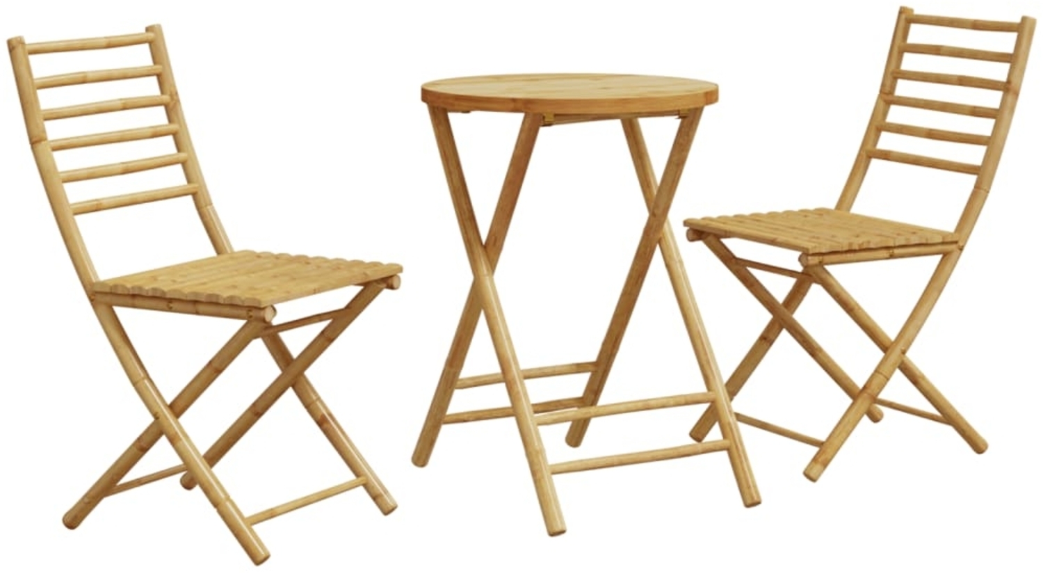 vidaXL 3-tlg. Bistro-Set Bambus 3278536 Bild 1