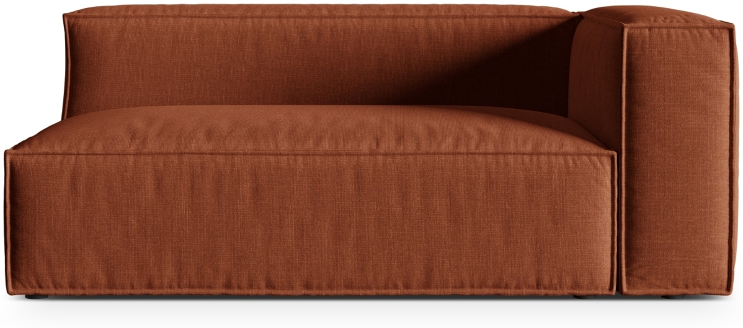 Micadoni Modul Nuria Groß 3-Sitzer Rechts Strukturierter Stoff Ziegel Bild 1