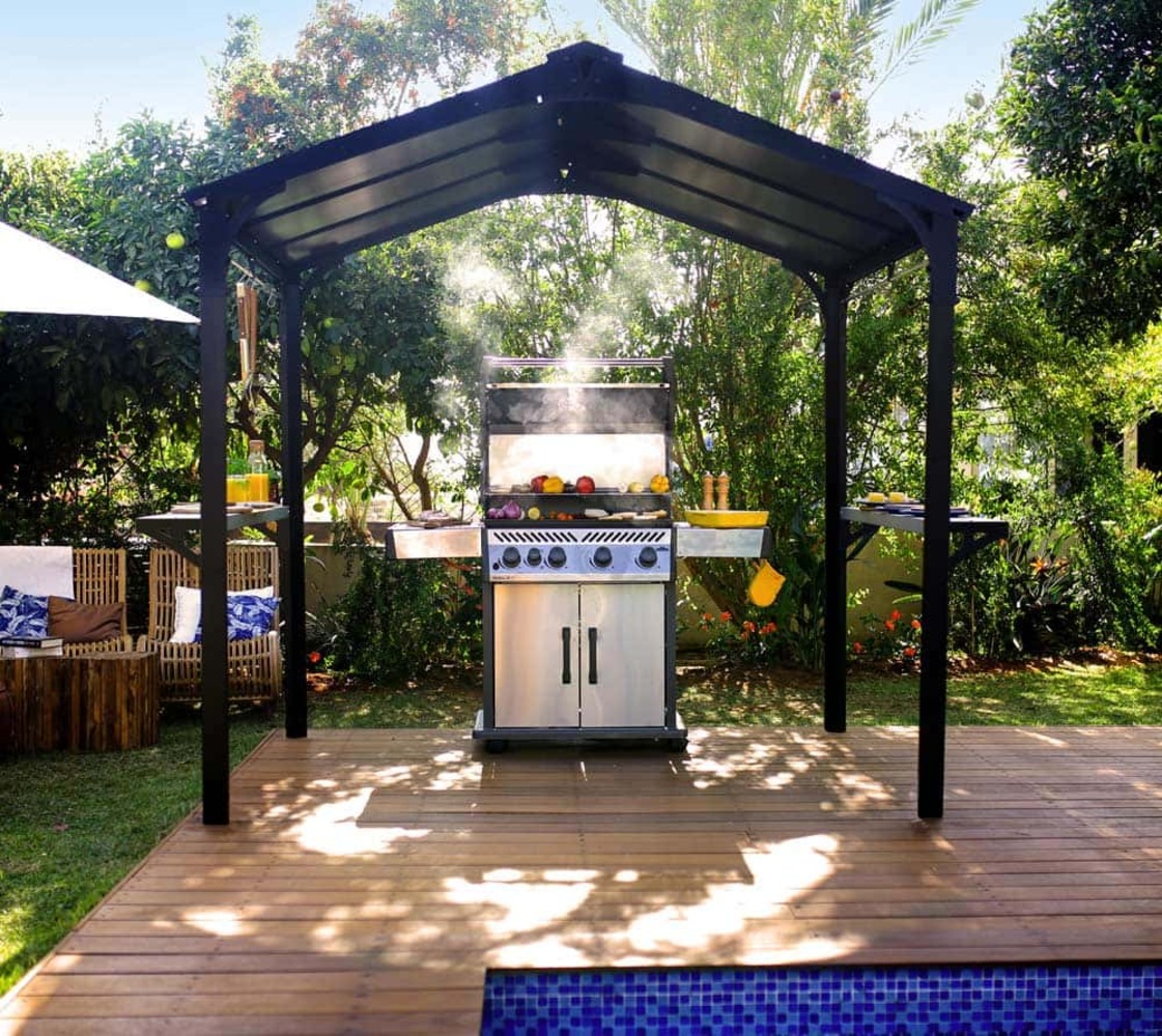 Palram - Canopia Aluminium Grillpavillon Austin BBQ 2400 | anthrazit | 181x240x249 cm Bild 1