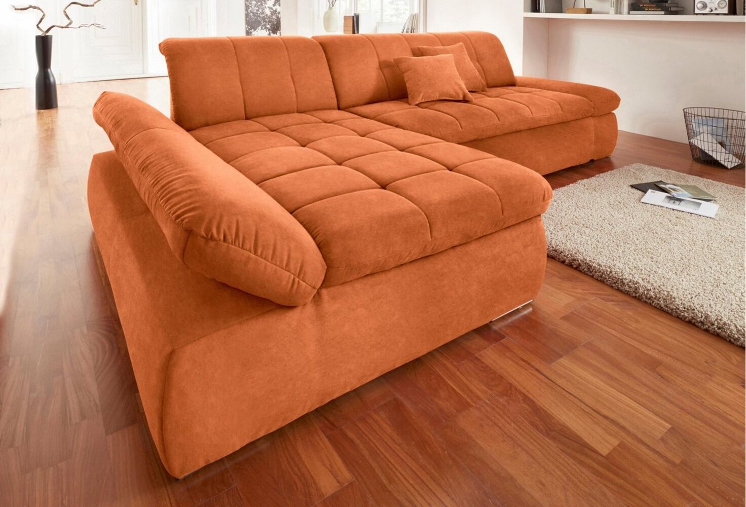 DOMO collection Ecksofa NMoric XXL, B/T/H: 300/172/80cm, Revamierenabschluss L-Form, wahlweise mit Bettfunktion und Armlehnverstel,lung Bild 1