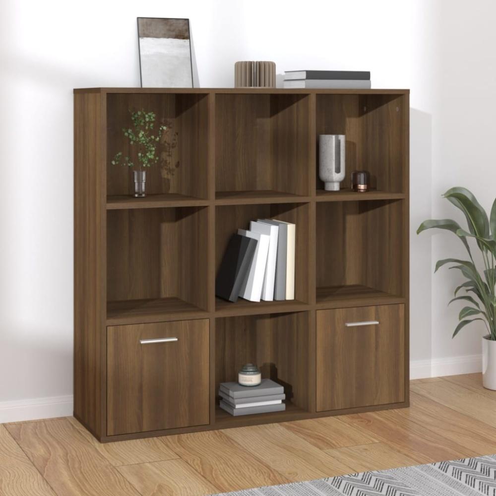 vidaXL Bücherschrank Braun Eichen-Optik 98 x 30 x 98 cm [815449] Bild 1