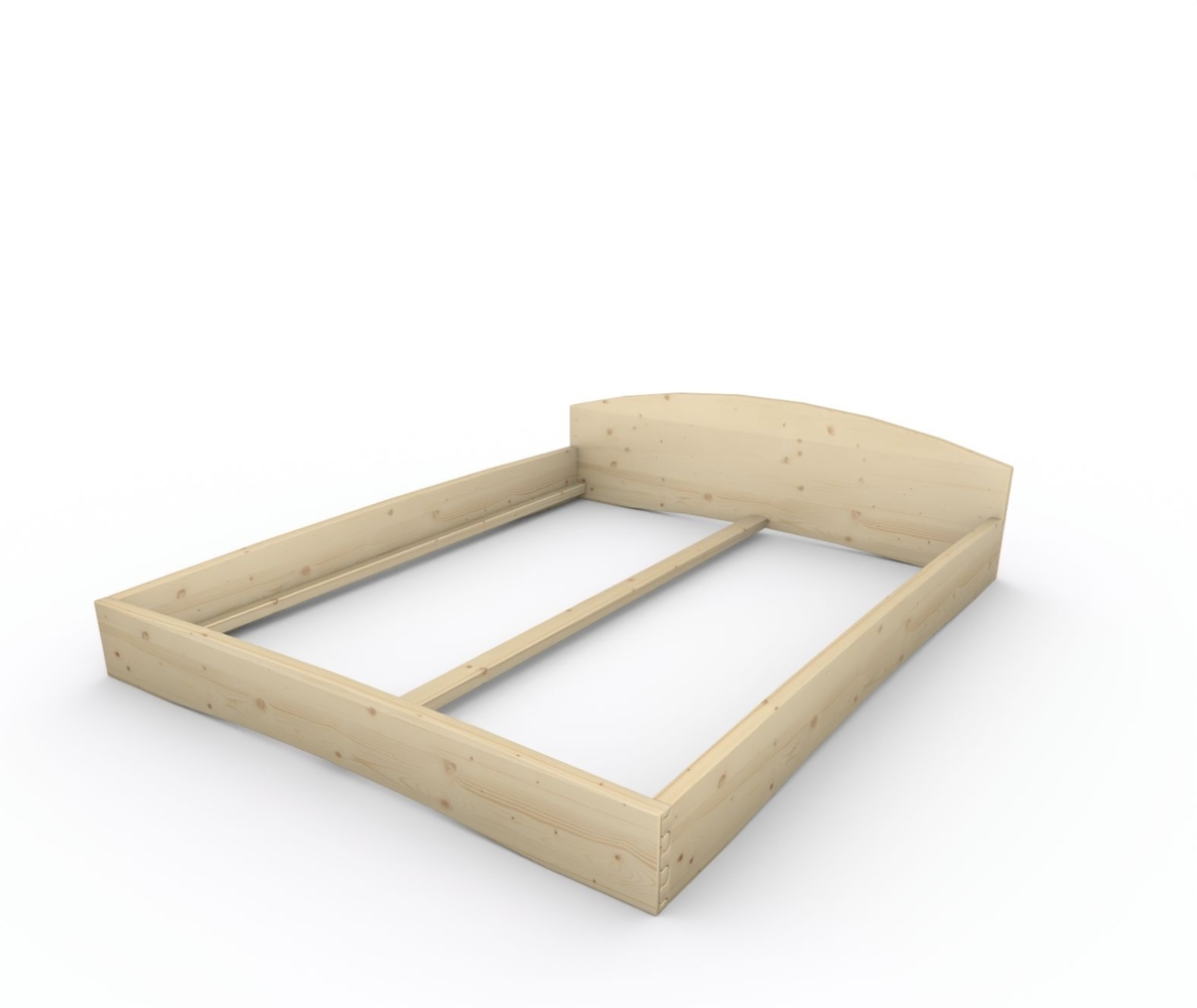 Holzbett (Fichte) "Rosi" 160 x 200 cm 20 cm mit Kopfteil Massivholzbett Bett Bild 1