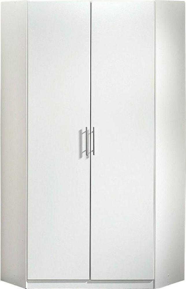 Eckschrank Runner Eckkleiderschrank 95x95x198cm weiß 2-türig Bild 1