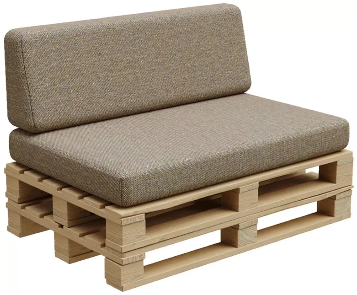 Gutekissen®, Palettenkissen, Palletenpolster, Gartenkissen, Palettenauflagen, Sofa, Kissen, Polster, Auflagen Indoor Outdoor PFBG (Set (120x80 + 120x35), Beige) Bild 1