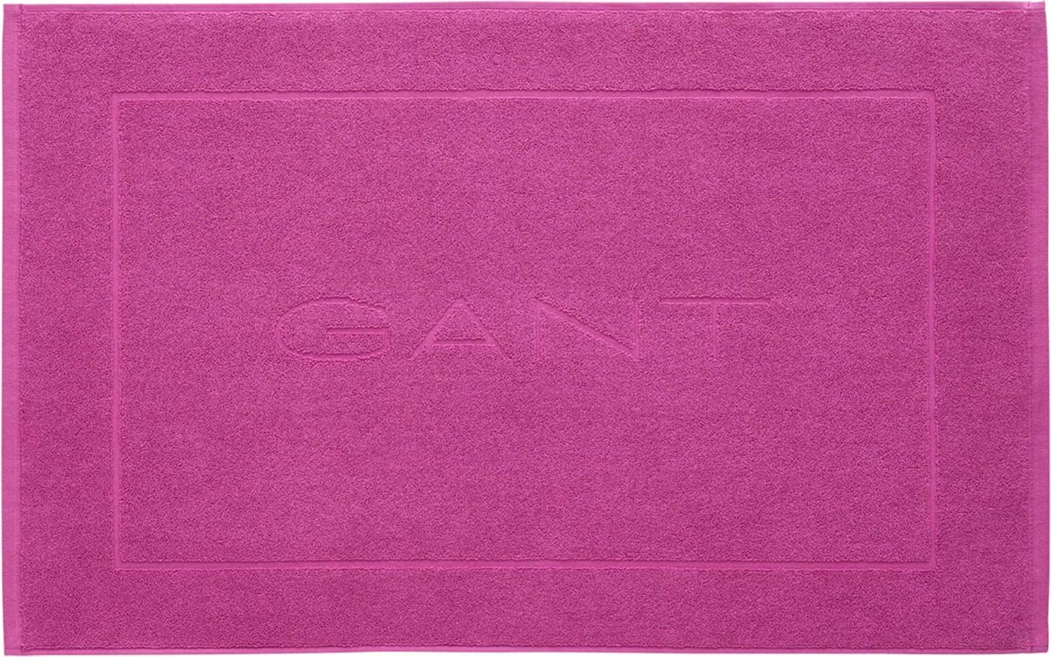 GANT Badematte - Duschvorleger, Frottee, Bio-Baumwolle, Logo, uni Pink 50x80cm Bild 1