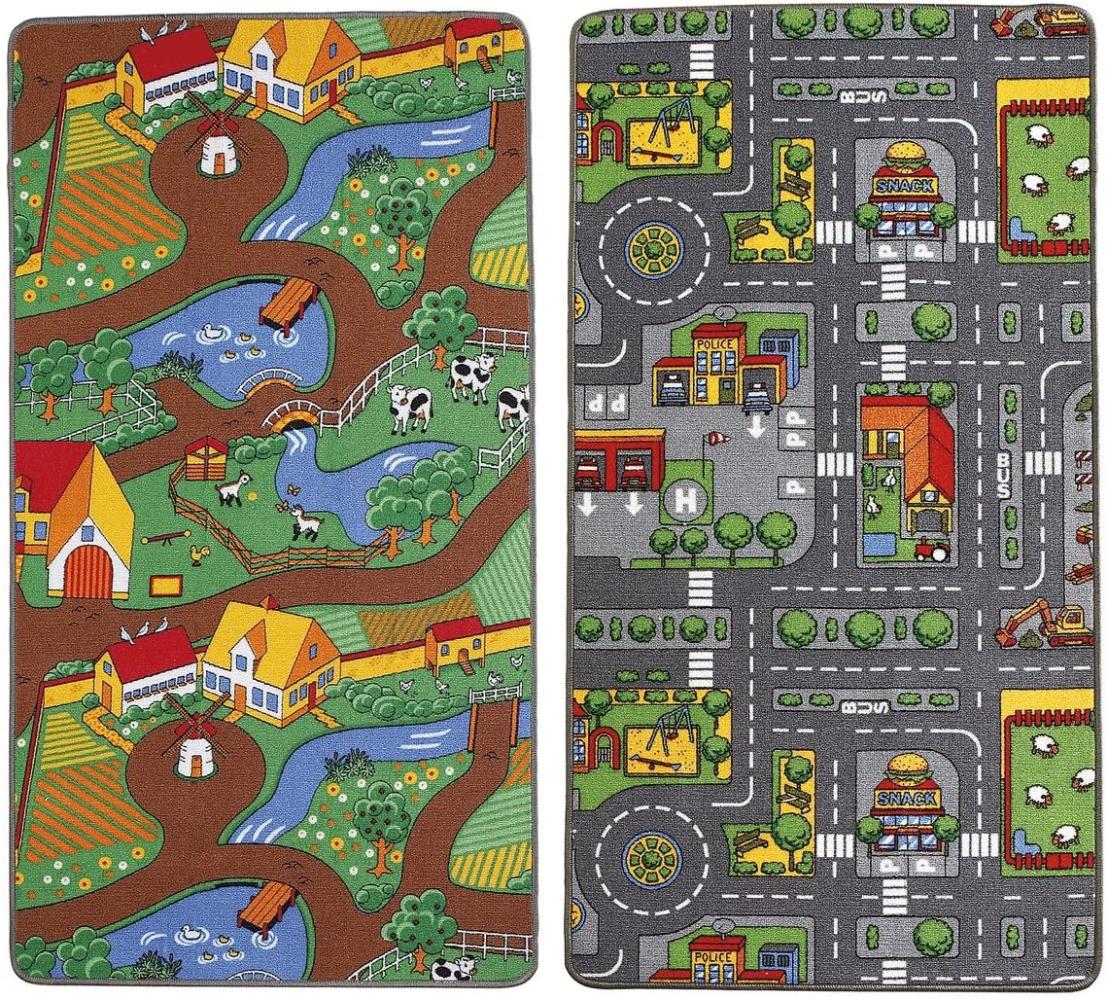 Small Foot by Legler Spielteppich 2-in-1 100x165 cm – Kinderspielzeug – Teppich fürs Kinderzimmer Bild 1