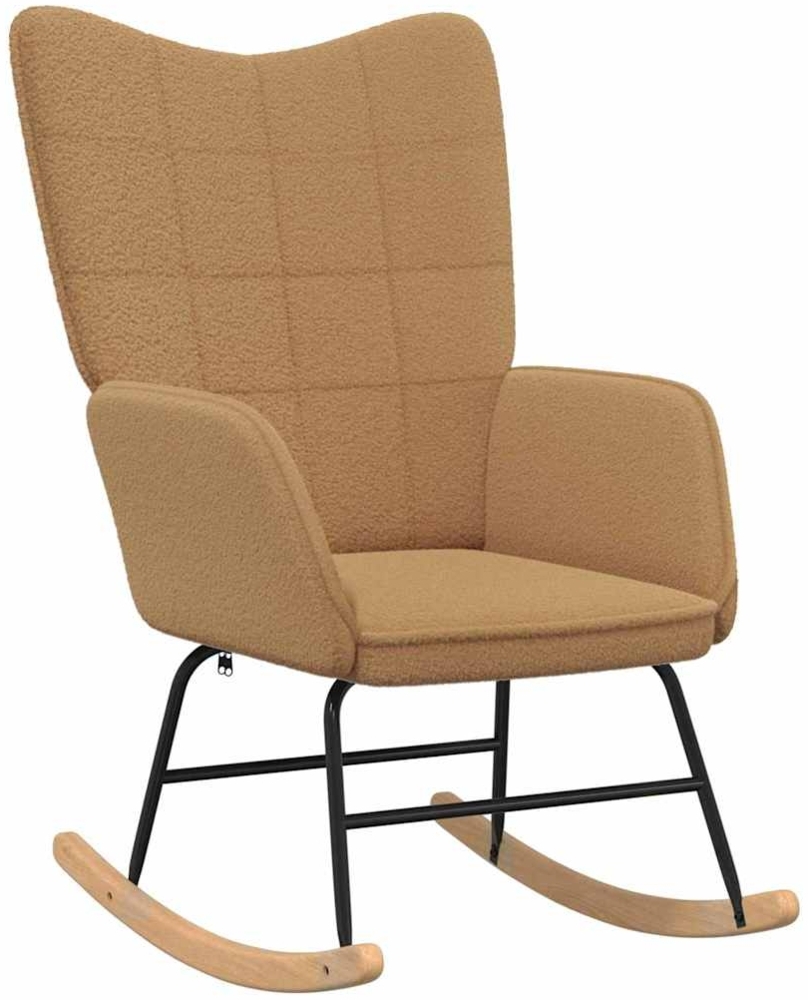 vidaXL Schaukelstuhl Beige Sherpa-Stoff 42001788 Bild 1